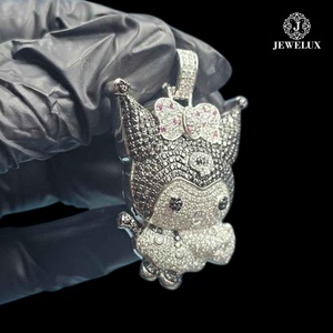 จี้การ์ตูนหรูหราประดับเพชรเต็มเม็ด สไตล์ฮิปฮอป งานขายดี ของแท้จากซัพพลายเออร์อินเดีย - Product Image 3