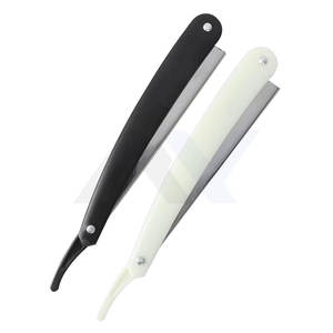 Rasoirs de barbier de qualité supérieure, couteau de barbier pliable en acier inoxydable pour hommes, coiffeurs, sans lame - Product Image 1