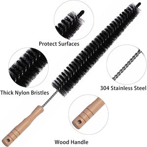 Set di spazzole flessibili per la pulizia del condotto dell'asciugatrice, 3 misure (43, 71, 119 cm), strumento per la rimozione dei pelucchi, kit di pulizia per condotti dell'asciugatrice, spazzole e rulli per pelucchi - Product Image 3