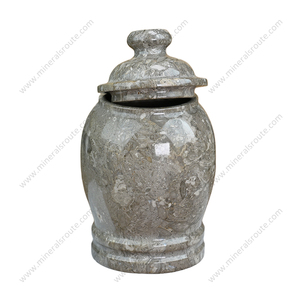 Direct Factory Supplier Onyx Marble Gray Coral <b>Jar</b> Container Modern Style Onyx And Marble <b>Jars</b> For Dining Table <b>Decoration</b> - Product Image 6