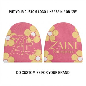 หมวกบีนนี่อะคริลิกถักคุณภาพพรีเมียม ZAINI 280 GSM สำหรับผู้ใหญ่ แบบยูนิเซ็กซ์ ลายการ์ตูน หลายขนาด หลายสี - Product Image 1
