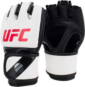 Gants UFC MMA en cuir, respirants, rouge et noir, demi-doigts, fermeture auto-agrippante, unisexe adulte, personnalisables, arts martiaux - Product Image 2