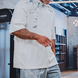 Camiseta de Manga Corta para Hombre, Cuello Redondo, Color Sólido, Talla Grande, Estilo Casual, 100% Algodón Jersey, Corte Ajustado, Logotipo Personalizado, Ropa Urbana, Cálida para Invierno - Product Image 5