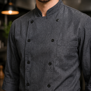 Uniforme de Chef de Restaurante, Conjunto Completo de 4 Piezas, Antipilling, Transpirable, Ropa de Trabajo de Mezclilla para Cocina - Product Image 3