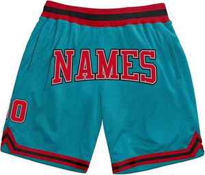 Shorts de basketball pour hommes en tissu satiné respirant personnalisé avec logo frontal et design par sublimation, service OEM pour adultes - Product Image 4