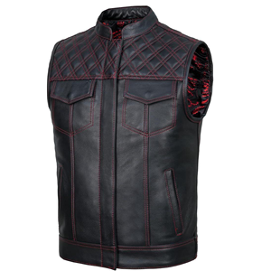 Chaqueta de Motociclista de Cuero Genuino para Hombre, Estilo Vintage, con Cierre Frontal, Abrigo Informal de Moda para Invierno - Product Image 4