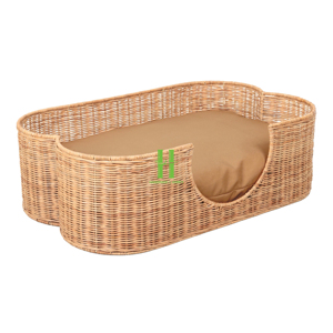 High Quality Customized OEM Indoor Cat <b>Bed</b> Handmade Seagrass Cotton Pet Cage Animal Pattern Snap Button Belt Direct Wholesale HN - Product Image 3