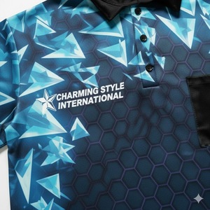 Camiseta Deportiva de Alta Calidad al por Mayor, Diseño de Logotipo Personalizado, Sublimación Completa, Camiseta Polo para Hombre - Product Image 6