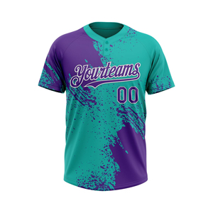 Custom 2 Button Baseball Jersey Women's Sublimated Team Uniform Moisture Wicking Performance <b>Athletic</b> Wear 100% Polyester Plus - Product Image 4