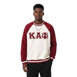Felpa Girocollo Kappa Alpha Psi Krimson in Ciniglia, Vestibilità Standard, in Pile Premium con Stemma Ricamato con Lettere Greche, Abbigliamento per Fraternità - Product Image 1