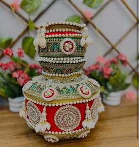 Indian handmade Beautiful Minakari Kalash & Lota Jaago <b>Set</b> for Griha Pravesh Puja Decorative Items Return Gift Wedding Gift <b>Set</b> - Product Image 3