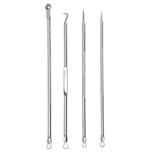 Professional Design Black & White Head Remover Customized Salon & Home Use Dual End Anti Rust Pimple Acne <b>Extractor</b> - Product Image 5