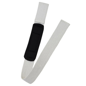 Correas de levantamiento de pesas de algodón acolchado con logotipo personalizado para gimnasio, con soporte para muñeca - Product Image 3