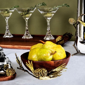 Bol à fruits en aluminium, centre de table moderne, luxe décoratif, or, écologique, durable, 2026 Saleem International - Product Image 5