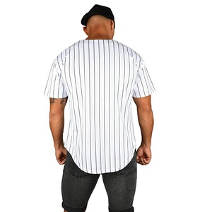 Camiseta de béisbol de tela suave de poliéster 100% con logotipo personalizado, camiseta de equipo de béisbol de manga corta con cuello en V de secado rápido transpirable - Product Image 6