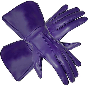 Gants en cuir de mouton véritable pour hommes, de haute qualité, à doigts entiers, compatibles avec les écrans tactiles, chauds, décontractés, à la mode, pour l'automne et l'hiver, unisexes - Product Image 1