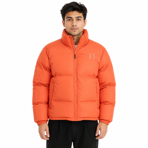 Vestes matelassées personnalisées pour hommes, col montant, hiver, rembourrées, résistantes à l'eau, chaudes, décontractées, pour l'extérieur, OEM, vente en gros - Product Image 1