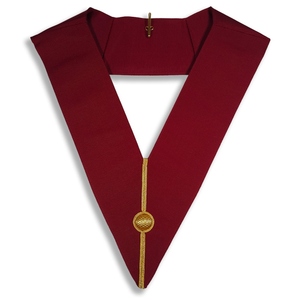 Collier d'officier de l'arche royale, insignes maçonniques de qualité supérieure, collier d'officier de chapitre cérémoniel brodé de fils d'or, écharpe - Product Image 1
