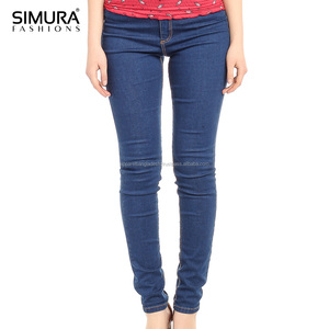 Jeans pour femmes grande taille, coupe droite, personnalisés OEM, durables, séchage rapide, respirants, élégants, nouveau design tendance, denim spandex/coton - Product Image 1