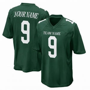 Jersey de Fútbol Americano Personalizado Verde Oscuro 2026 de Alta Calidad, Sublimado, Poliéster, Cuello en V, Manga Corta, Transpirable, Unisex, Adulto - Product Image 1