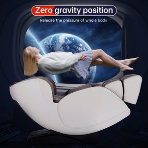 Fauteuil de massage électrique de luxe Shiatsu à gravité zéro en cuir, soin complet du corps, gain de place, multifonction - Product Image 5