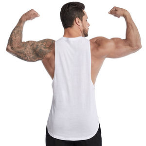 Débardeur de fitness pour homme personnalisable 100% polyester, classique, compressif, sans couture, basique, à séchage rapide, respirant, vêtements de sport - Product Image 6