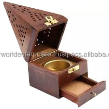 ไม้อะคาเซียธูปมะม่วงBurner Ash Catcherไม้HandcraftedธูปHolderไม้ธรรมชาติธูปBurner - Product Image 2