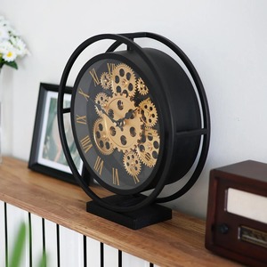Artistic Style Black Metal <b>Table</b> <b>Clock</b> Ideal For Gifting Home Decor And Office Desk Styling Tabletop <b>Clock</b> Wholesale From India - Product Image 4