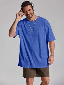 Camiseta Oversize de Streetwear para Hombre, Corte Relajado, Algodón Transpirable, Manga Corta, Hombros Caídos, Cuello Redondo, Casual, Ecológica - Product Image 3