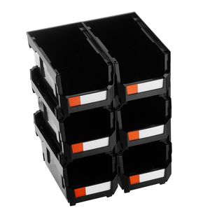 Set di 6 Contenitori Impilabili in Plastica 14,8 X 8,5 X 7,1 Pollici per Organizzazione e Stoccaggio nell'Armadio - Product Image 6