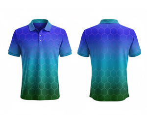 Sublimation Polo Shirt Anti-Pilling Quick Dry Fabric Durable Stitching for Men Women Youth Quick-Dry Dry-Fit Active Polo - Product Image 5