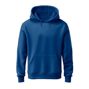 เสื้อฮู้ดโอเวอร์ไซส์ผู้ชาย สีพื้น ผ้าฝ้ายเฟรนช์เทอร์รี่ ดีไซน์กระเป๋าซิป สวมใส่สบายๆ สำหรับฤดูใบไม้ร่วง - Product Image 5
