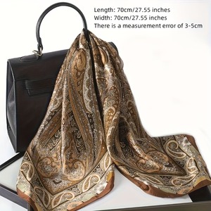Ventes chaudes : Foulard carré en satin de soie imprimé avec logo personnalisé, bandana unisexe tendance de haute qualité pour l'extérieur, utilisable en toutes saisons - Product Image 5
