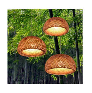 Vietnam mer herbe lustre abat-jour/osier bambou lanterne fleur peinture pour tenture murale décoration maison jardin - Product Image 1