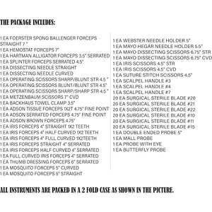 Kit de 36 Piezas de Instrumentos Quirúrgicos Veterinarios, Juego Completo Todo en Uno, Tijeras, Pinzas, Portaagujas, Mango de Bisturí, para Animales - Product Image 5