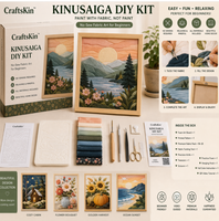 Kit DIY pour débutants Kinusaiga, kit de loisirs créatifs en tissu, projet DIY pour débutants, activité créative relaxante pour adultes, textile