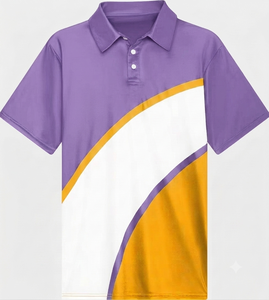 Camiseta de Golf para Hombre, Unisex, Antiarrugas, con Estampado, Logotipo Personalizado en la Parte Delantera, 100% Poliéster, Manga Corta, Verano, Gran Venta - Product Image 1