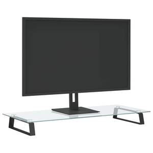 Soporte de Escritorio para Monitor de Vidrio Templado y Metal Negro de 31.5"x13.8"x3.1" - Product Image 3