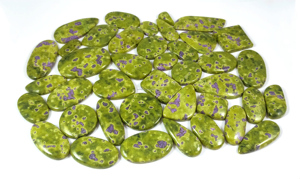 Lot de cabochons en pierre précieuse naturelle Atlantisite verte et violette - Pierres lâches certifiées de haute qualité pour la fabrication de bagues, de colliers et de bijoux - Product Image 6