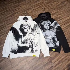 <b>Black</b> Graphic 100% Cotton O-Neck Winter Front Letter <b>Hoodie</b> <b>Men</b> Long Sleeve Sweatshirt Breathable Kangaroo Pocket Casual - Product Image 2