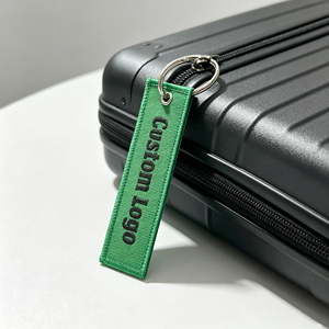 Llavero de Tela Bordado con Logotipo Personalizado, Etiqueta de Equipaje Promocional, Anillo para Llaves de Viaje, Estilo Aerolínea, Regalo Empresarial - Product Image 5