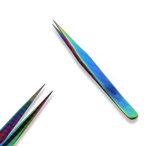 Pinzas de Extensión de Pestañas OEM Premium con Puntas Finas Antiestáticas, Pinzas de Aislamiento para Artistas de Pestañas con Logotipo Personalizado - Product Image 1