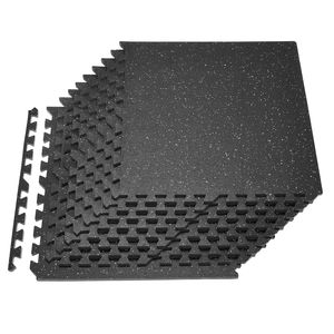 Set di 12 Tappetini Puzzle in Schiuma EVA ad Alta Densità 24 X 24 X 0,56 Pollici, Pavimentazione Protettiva Interconnessa in Gomma Morbida per Fitness - Product Image 1