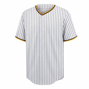Maillot de baseball unisexe 100 % polyester à sublimation, manches courtes, séchage rapide, avec boutons, personnalisable avec le nom de l'équipe, support OEM en gros - Product Image 1