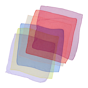 Écharpe en soie pour la danse et les instruments de musique des enfants, éducation précoce, 60x60/40x50cm, multicolore, lot en vrac - Product Image 2
