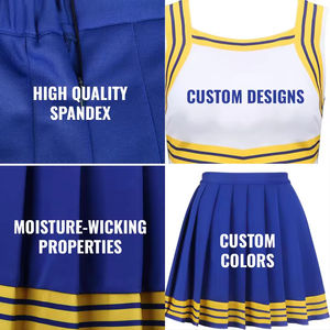 Meilleurs uniformes de cheerleading pour femmes, confortables et sur mesure, 100% polyester, imprimés par transfert thermique, 180g, positions de logo personnalisées - Product Image 4