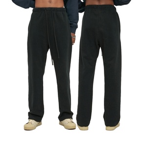 Wholesale High Quality Men's Sweatpants Fleece Casual Cotton Streetwear Sweatpants Straight-Leg Baggy Sweatpants for Men - Product Image 4