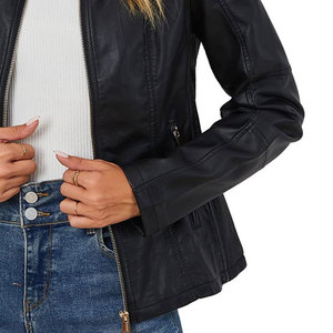 Premium Women's Genuine Leather Jacket Top Selling Winter Genuine Leather Jacket Custom Made Letterman Style For Women - Product Image 3