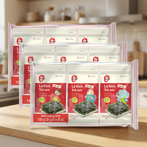 Wholesale O'Food | Korean-Style Roasted Seasoned Seaweed <b>Snack</b> for Kids | Low-Sodium Crispy Laver | Ready-to-Eat | 5g x 3 Packs - Product Image 4