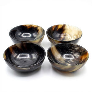 Juego de Tazones de Bambú Hechos a Mano, Tazones de Servir de Cuerno Natural Pulido y Sostenible, Aptos para Lavavajillas, Decoración de Hogar de Lujo Estilo Americano - Product Image 1